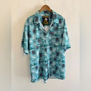 DIXXON Blue Palm Tree Men's Shirt